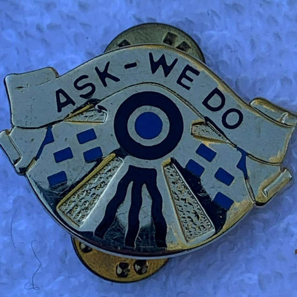 Military Unit Crest - 553rd Support Battalion (Ask We Do) Lapel Pin